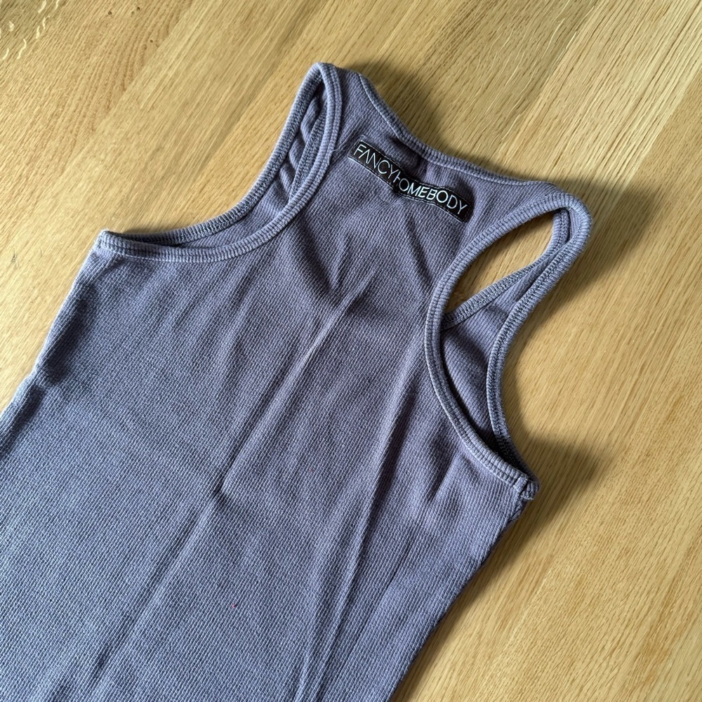 Fancy Homebody Ribbed Racerback Tank - Picture 3 of 7